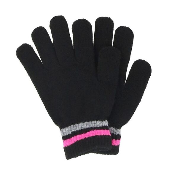 Polar Wear Girl's 3-6 Color Block Winter Beanie Scarf and Gloves Set - Picture 2 of 4